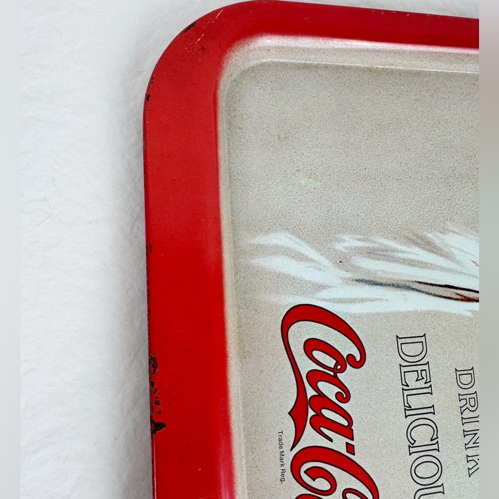 Coca Cola Vintage Gibson Girl Metal Tray - Picture 7 of 8
